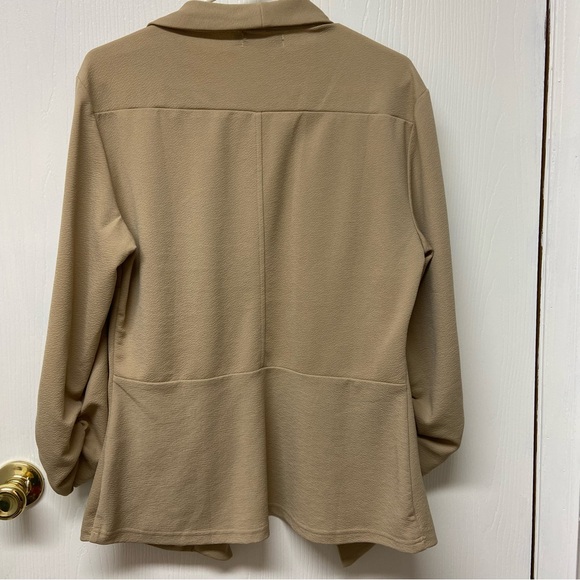 🌸 Tan unlined blazer.  XL.  Excellent used condition. - Picture 8 of 8